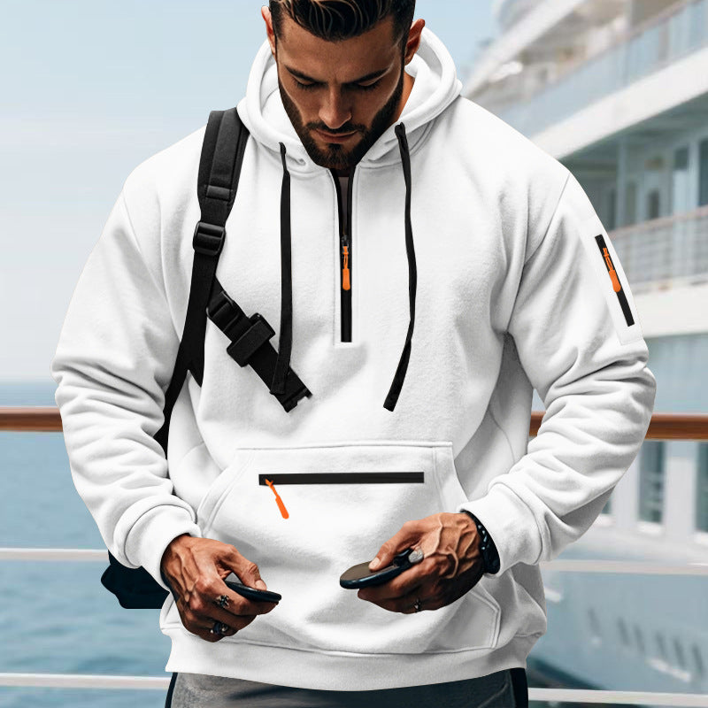 Casual Men’s Sports Cargo Coat – Regular Sleeve