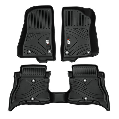 MKR Non-Slip Durable TPE ECO Car Floor Mat Compatible With Jeep Wrangler JL 4xe Not For 2 Door And JL Unlimited Models 2021-2024 3 PCS