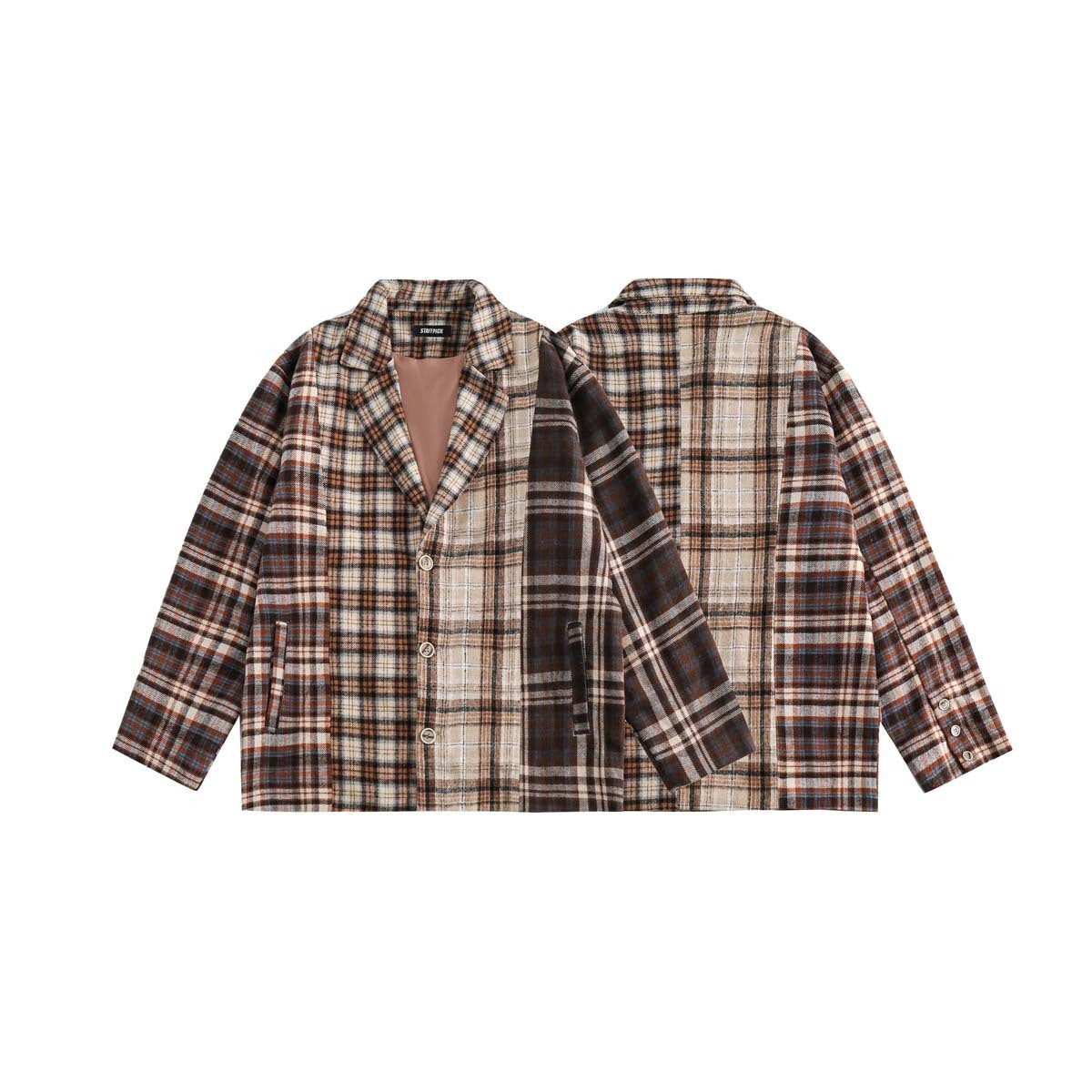 Japanese Trendy Plaid Suit Jacket