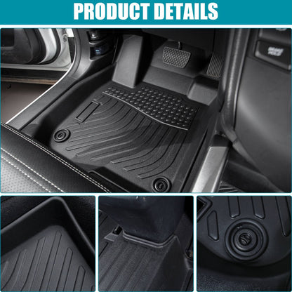 Car Floor Mats For 17-20 Hyundai Elantra No Fit GT All-Weather TPE Rubber Black