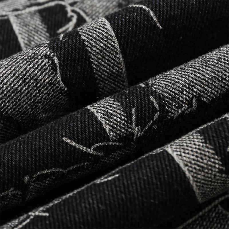 Plaid Denim Coat Top Jacket