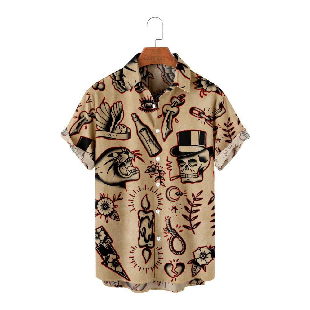 Hawaii Beach Shirt Personal Leisure Vacation Short Sleeve