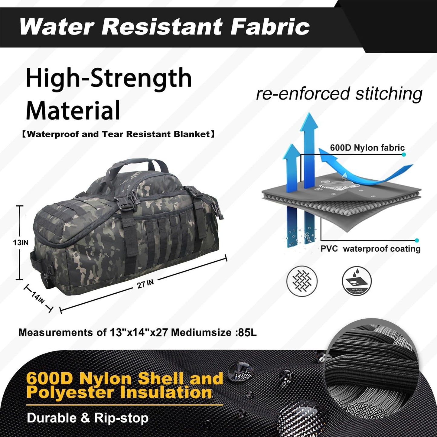 3 - in - 1 Deployment & Travel Duffle Bag - SMARTMARTNZ