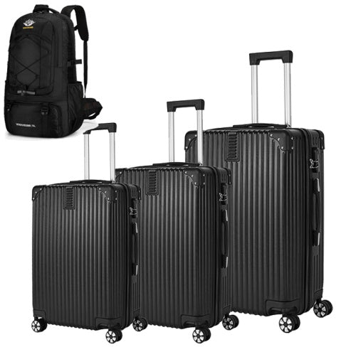 3 - Piece Hard Shell Luggage Set – 4 Wheels & Lock - SMARTMARTNZ