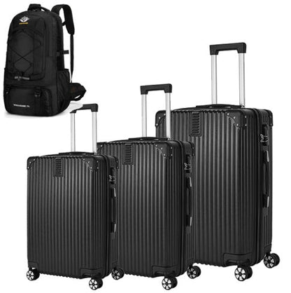 3 - Piece Hard Shell Luggage Set – 4 Wheels & Lock - SMARTMARTNZ