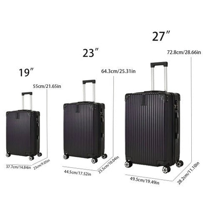 3 - Piece Hard Shell Luggage Set – 4 Wheels & Lock - SMARTMARTNZ