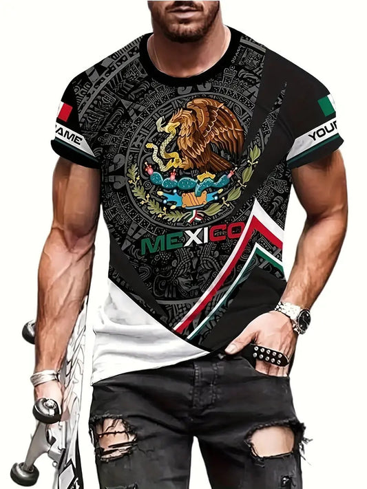 Eagle And Snake T-shirt Loose Round Neck