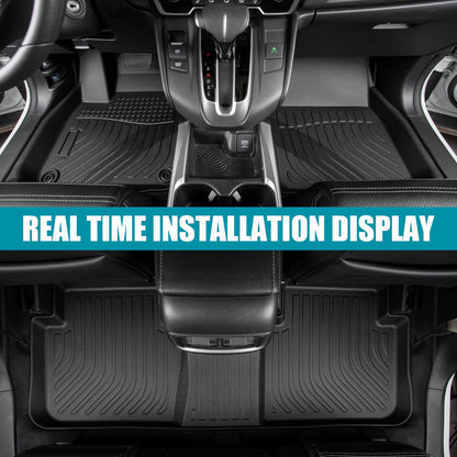 Car Floor Mats For 17-20 Hyundai Elantra No Fit GT All-Weather TPE Rubber Black