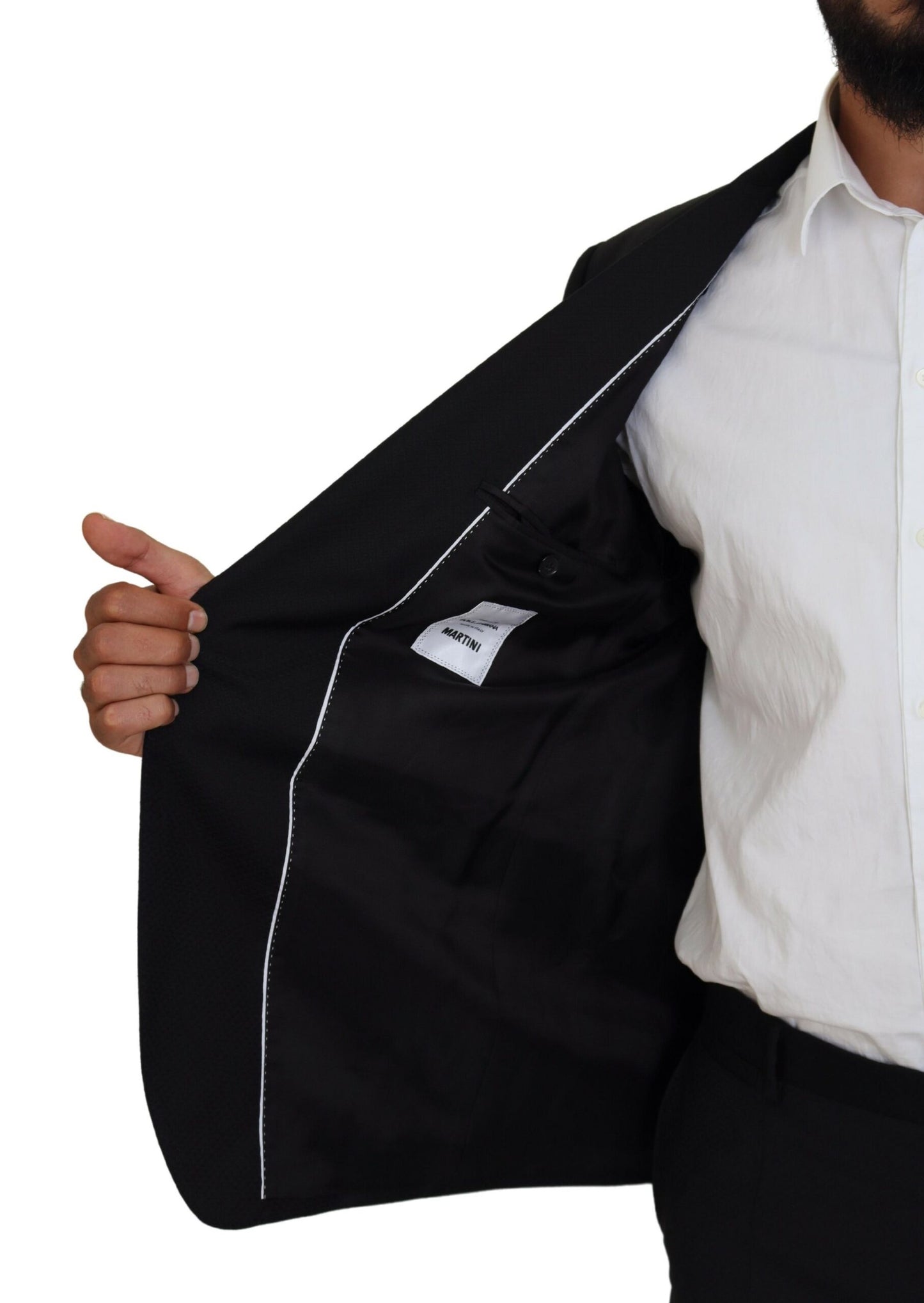 Dolce & Gabbana Black Single Breasted 2 Piece MARTINI Suit