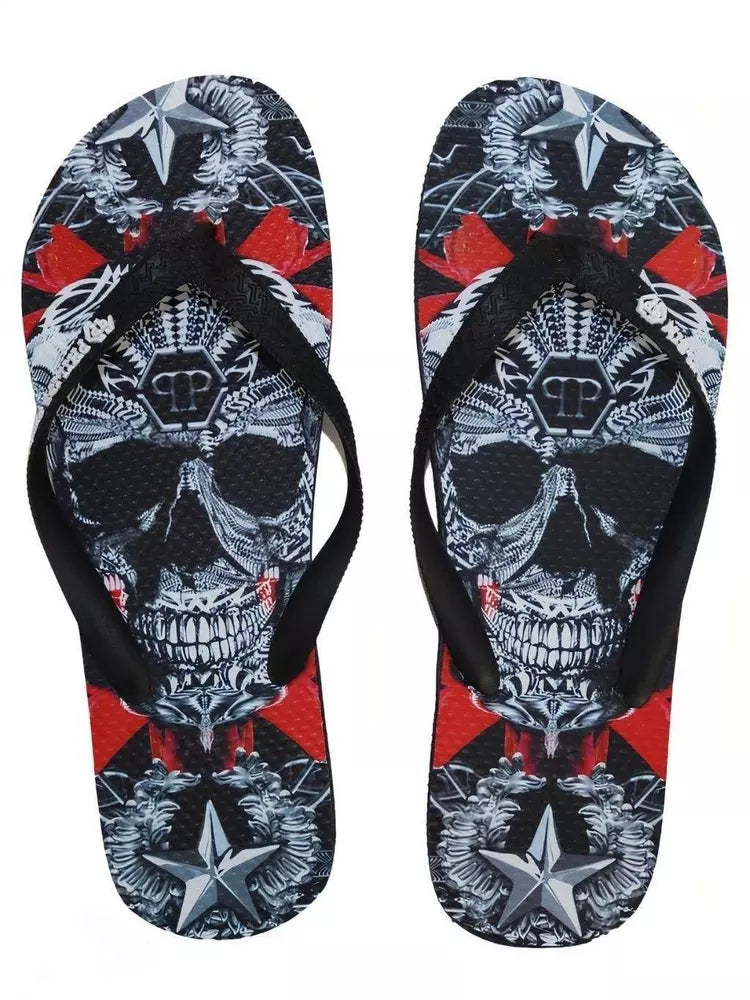 Philipp Plein Multicolor Polyester Women Flip Flop