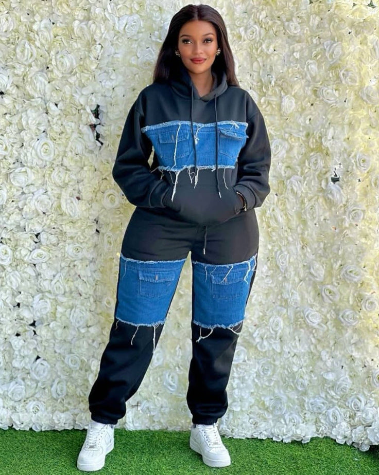 Fashion Casual Set Loose All-match Retro