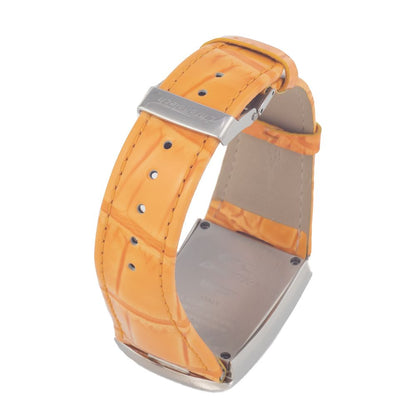 Chronotech Orange Leather Dress Watch