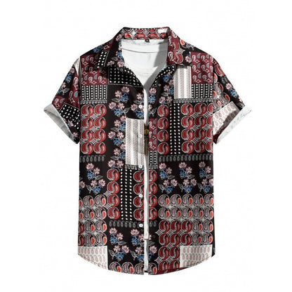 Men's Casual Short Sleeve Loose Beach Shirt