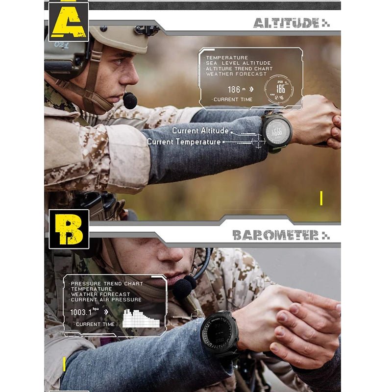 50M Waterproof Military Watch – Durable Outdoor Sports - SMARTMARTNZ