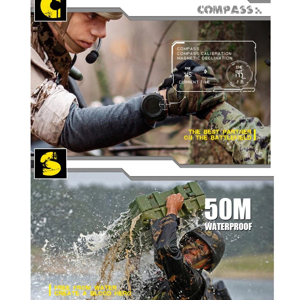 50M Waterproof Military Watch – Durable Outdoor Sports - SMARTMARTNZ