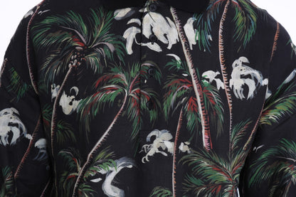 Dolce & Gabbana Black Volcano Sicily Short Sleeve T-Shirt