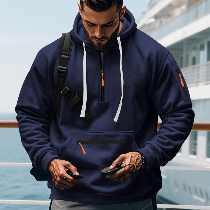Casual Men’s Sports Cargo Coat – Regular Sleeve