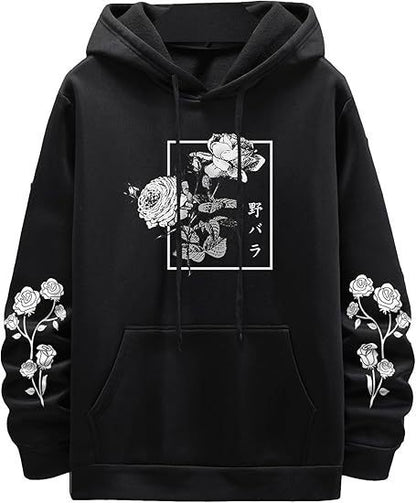 Fashion New Rose Print Casual Sweatshirt