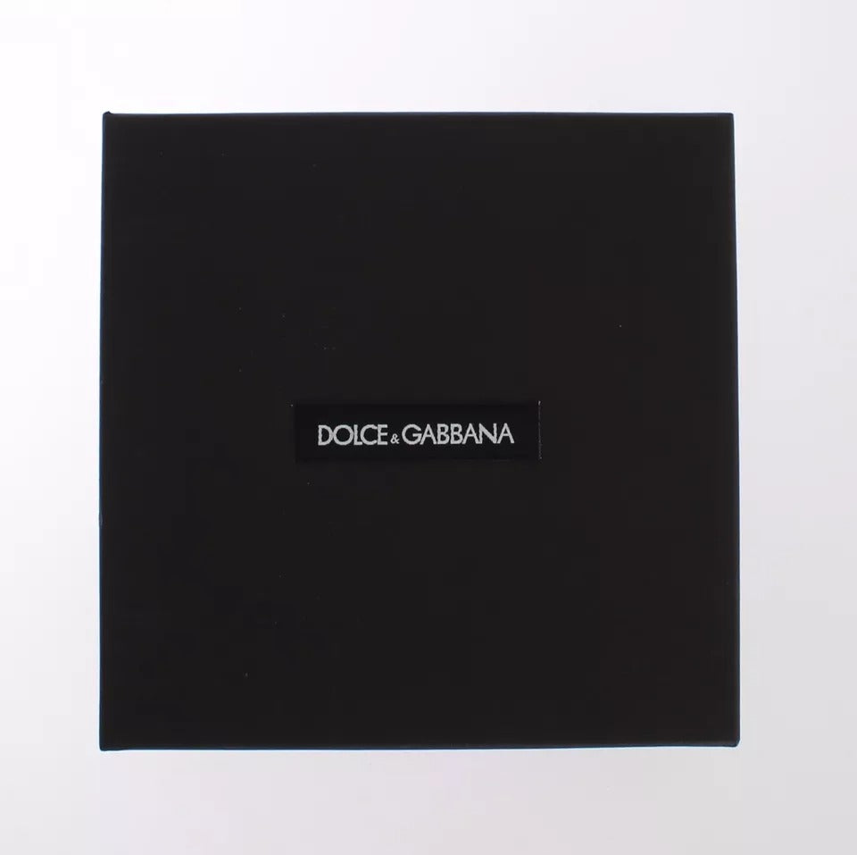 Dolce & Gabbana Multicolor Raffia Leather Clasp Finder Chain Keyring