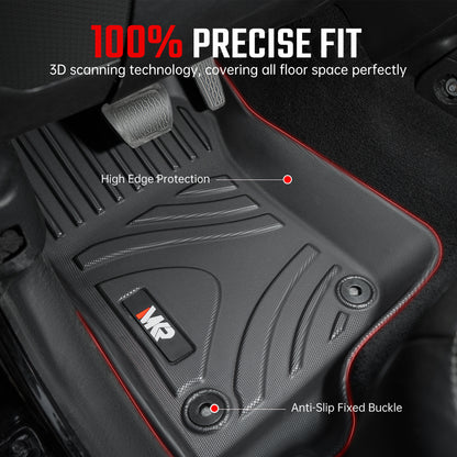 Car Floor Mats For J EEP Wrangler JL 2018 4 Doors Model, Waterproof And Stain-resistant TPE,Black 3 PCS. - Not Fit For Jeep Wrangler JK Or 4XE