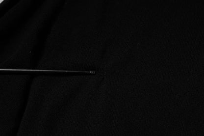 Dolce & Gabbana Black Logo Wool Crew Neck Pullover Sweater