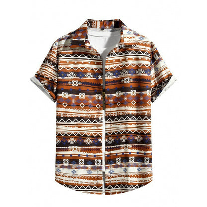 Men's Casual Short Sleeve Loose Beach Shirt