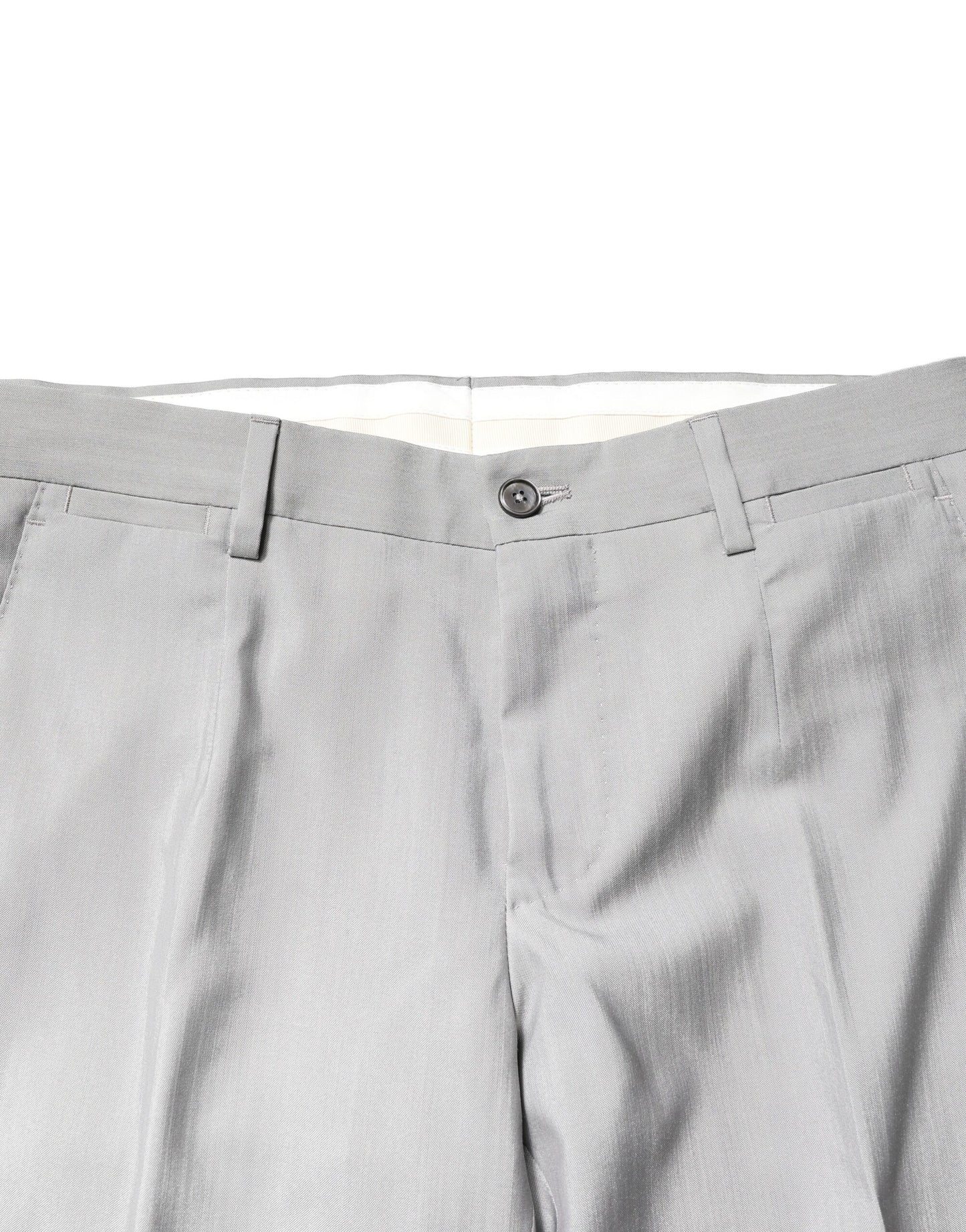 Dolce & Gabbana Light Gray Wool GOLD 2 Piece Formal Suit