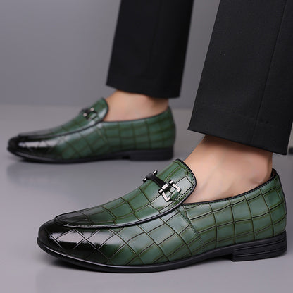 Men’s Plaid Luxury Leather Shoes