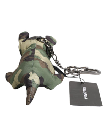 Dolce & Gabbana Multicolor Camouflage Animal Silhouette Keychain Keyring