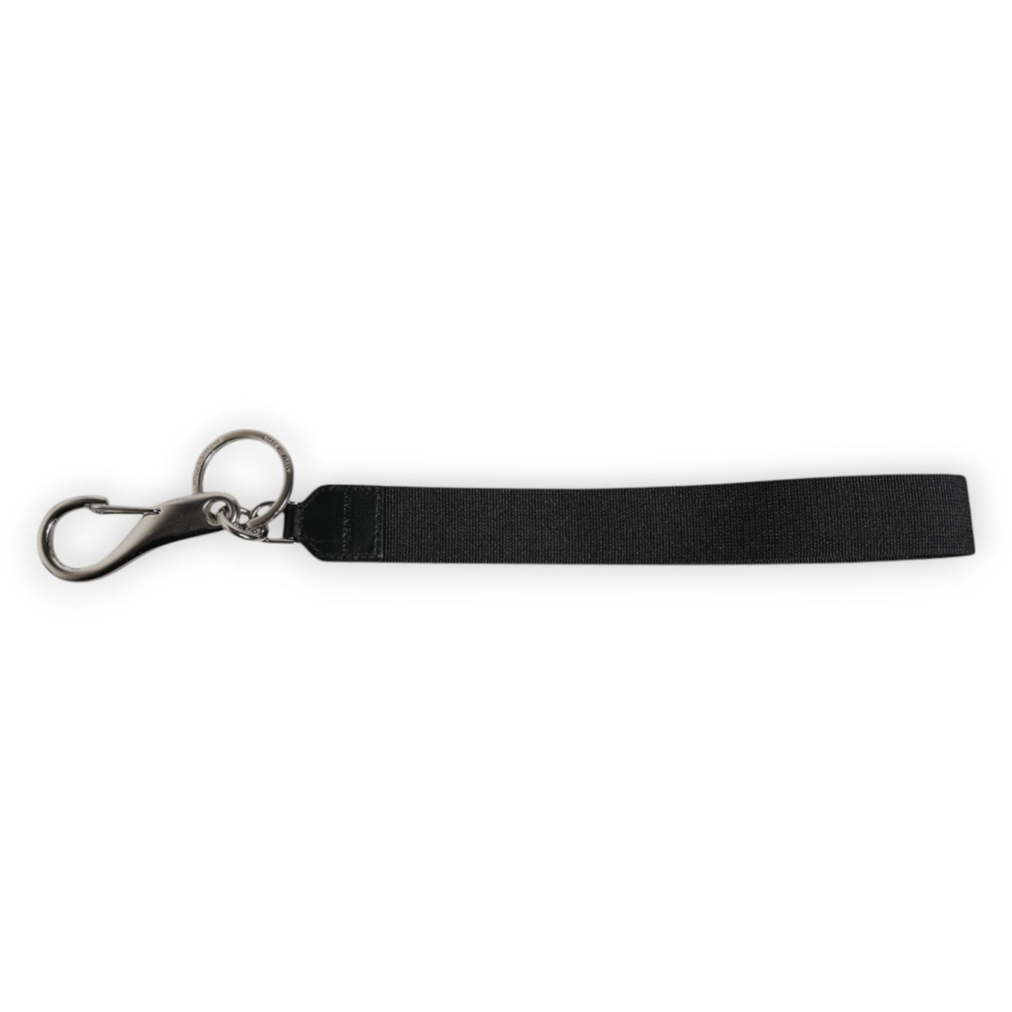 Dolce & Gabbana Black Nylon Logo DG Crown Men's Holder Keychain Keyring
