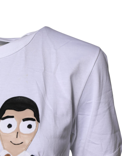 Dolce & Gabbana White #DGFamily Cotton Crew Neck T-shirt