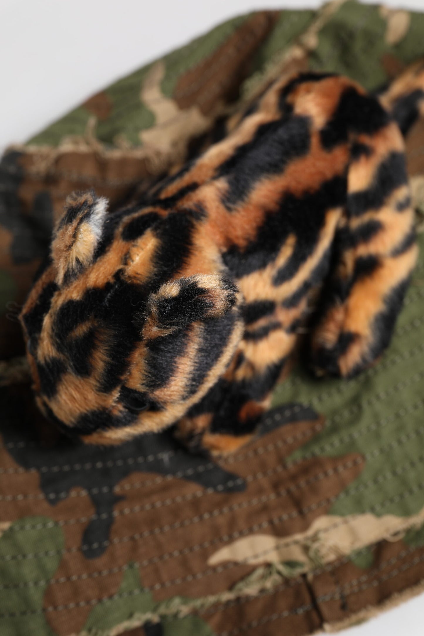 Dolce & Gabbana Multicolor Leopard Embellish Wide Brim Bucket Hat