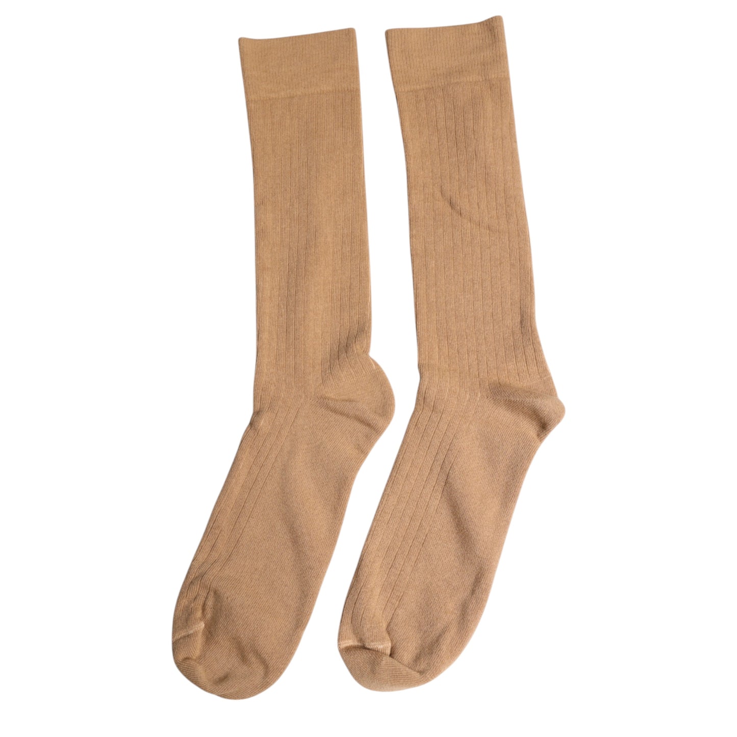 Dolce & Gabbana Brown Solid Cotton Mid Calf Men Socks