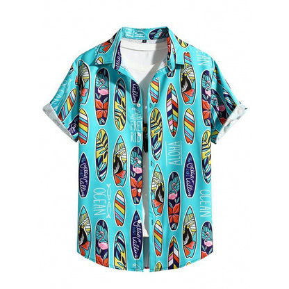 Men's Casual Short Sleeve Loose Beach Shirt