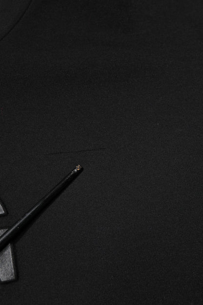 Dolce & Gabbana Black Cotton DG Crew Neck Pullover Sweater