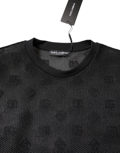 Dolce & Gabbana Black See Through Logo Short Sleeves T-shirt