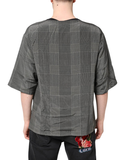 Dolce & Gabbana Black White Graphic Print Short Sleeve T-shirt