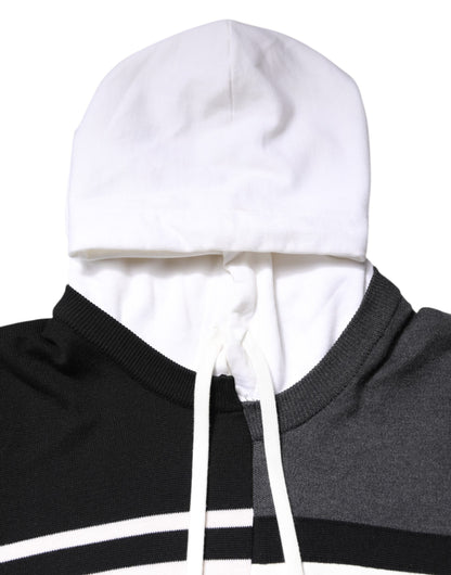 Dolce & Gabbana Multicolor Logo Pullover Hooded Sweater