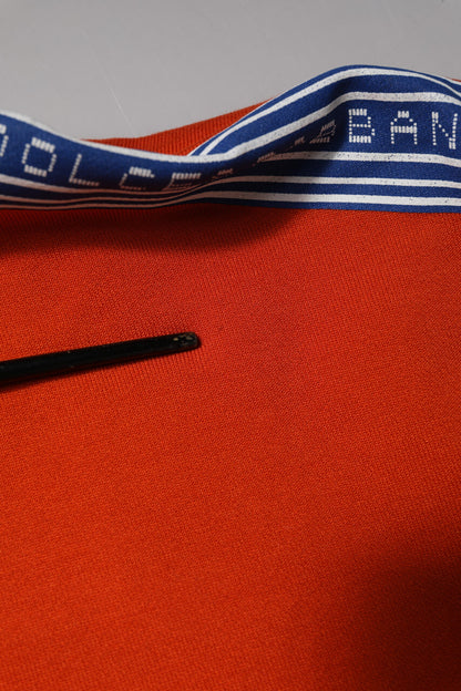 Dolce & Gabbana Orange Cotton Hooded Men Sweatshirt Sweater