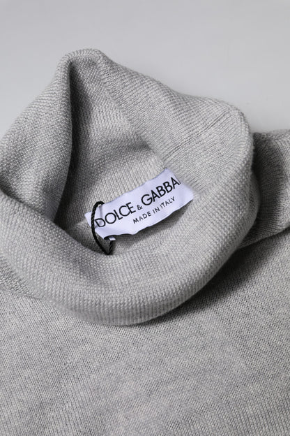 Dolce & Gabbana Gray Wool Knitted Men Pullover Sweater