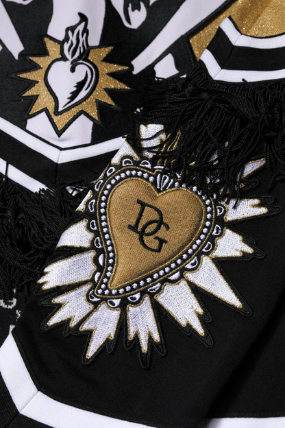 Dolce & Gabbana Multicolor Cotton Crew Neck Pullover Sweater