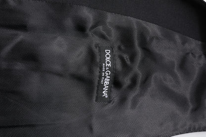 Dolce & Gabbana Black Wool Waistcoat Dress Formal Vest