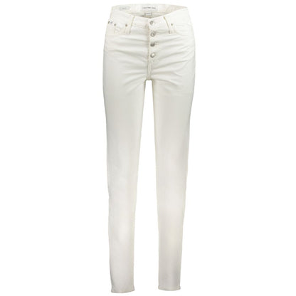 Calvin Klein White Cotton Women Jeans