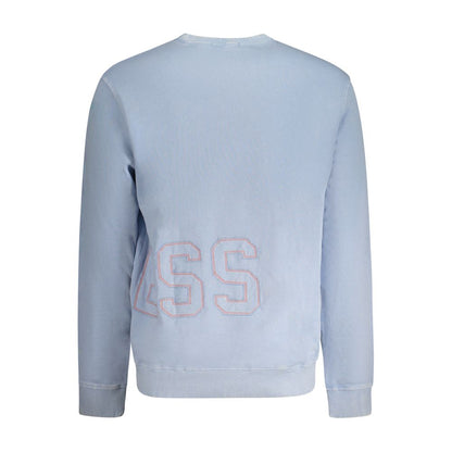 Guess Jeans Blue Cotton Men Sweater