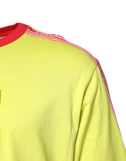 Dolce & Gabbana Green Cotton 85 Patch Crew Neck T-shirt