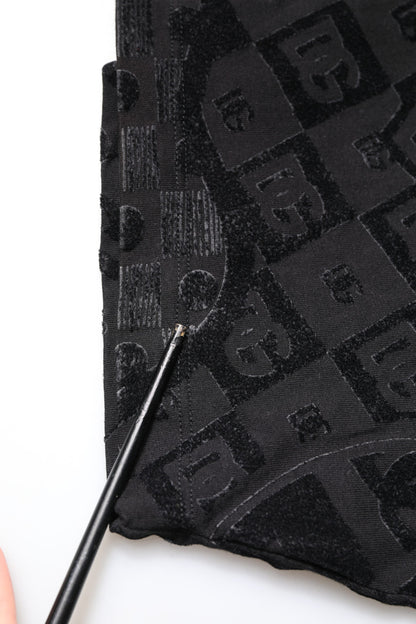 Dolce & Gabbana Black Cotton Bandana Logo Crew Neck T-shirt