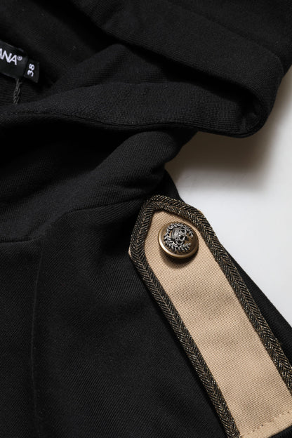 Dolce & Gabbana Black Logo Hooded Full Zip Sweatshirt Jacket