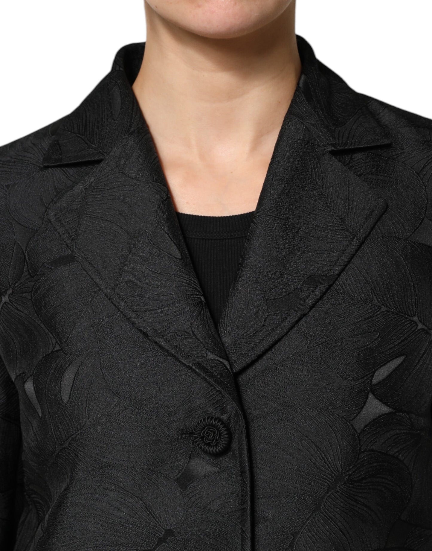 Dolce & Gabbana Black Single Breasted Trench Coat Jacket
