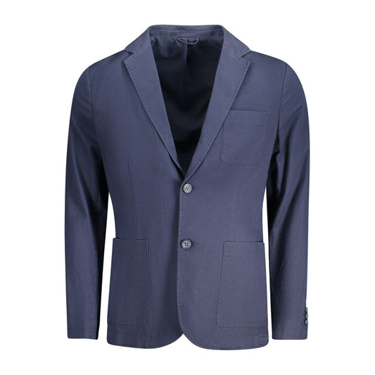 Guess Jeans Blue Cotton Men Jacket