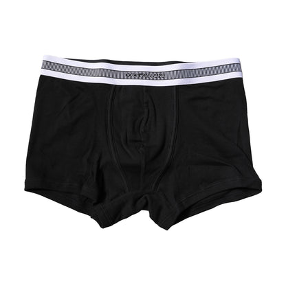 Dolce & Gabbana Black Cotton Stretch Regular Boxer Underwear